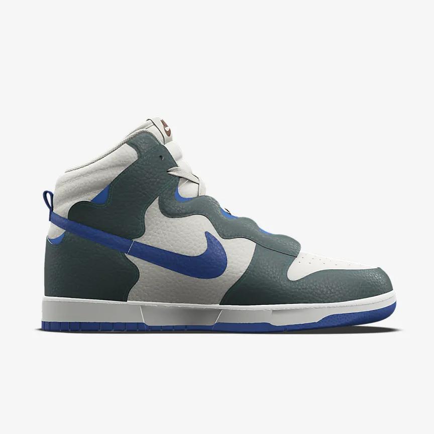 Giày Nike Dunk High Warped Unlocked By You Nữ Xanh Trắng